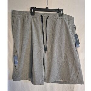 Kenneth Cole New York Mens 2X Gray Tech Shorts Regular Fit Lightweight